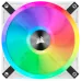 Corsair iCUE QL120 RGB 120mm PWM White Case Fan Triple Fan Kit with Lighting Node CORE