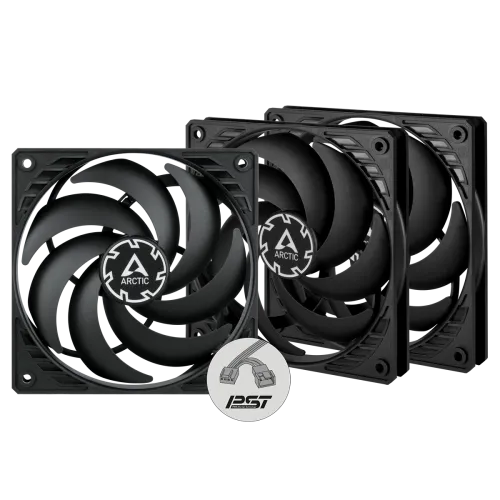 Arctic P12 Slim PWM PST 120 mm 3 Pack Casing Fan