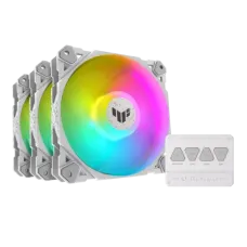 ASUS TUF Gaming TF120 ARGB White Triple Casing Fan Kit with ARGB Controller