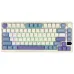 Royal Kludge RK M75 RGB Tri-Mode Hot-Swappable Silver Switch Mechanical Keyboard