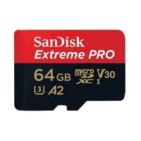 SanDisk Extreme PRO 64GB 200mbps microSDXC UHS-I Memory Card with Adapter (SDSQXCU-064G-GN6MA)