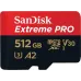 Sandisk Extreme PRO 512GB 200mbps MicroSDXC UHS-1 Memory Card With Adapter (SDSQXCD-512G-GN6MA)