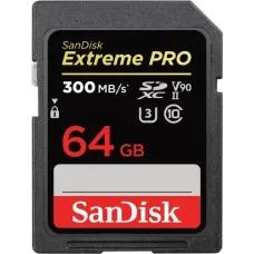 SanDisk Extreme PRO 64GB 300mbps SDXC UHS-II Memory Card (SDSDXDK-064G-GN4IN)