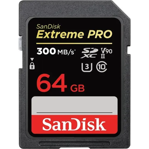 SanDisk Extreme PRO 64GB 300mbps SDXC UHS-II Memory Card (SDSDXDK-064G-GN4IN)