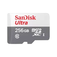 SanDisk Ultra 256GB Class-10 100mbps Micro SDXC UHS-I Memory Card (SDSQUNR-256G-GN3MN)