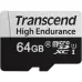 Transcend USD350V U1 64GB High Endurance MicroSD Memory Card with Adapter