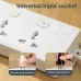 Deli ET410 2 Pin 3 Port 2 Meter Power Strip