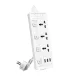 Deli ET410 2 Pin 3 Port 2 Meter Power Strip