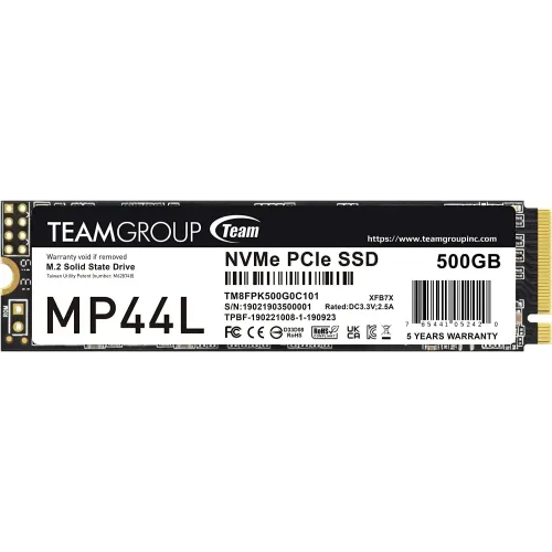 Team MP44L 500GB M.2 PCIe Gen4 NVMe SSD