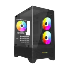 MaxGreen 350 Mid-Tower M-ATX Gaming Case With 3 ARGB Fan