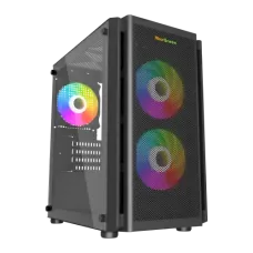 MaxGreen 5510-Mesh Mid-Tower M-ATX Gaming Case with PSU