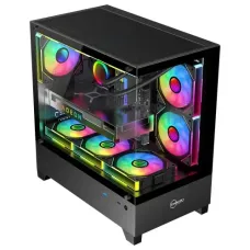 Carbono CG360TB Black M-ATX Mid Tower Gaming Casing