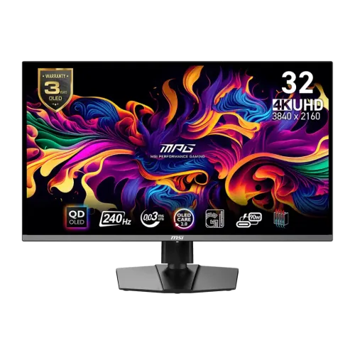 MSI MPG 321URX 31.5 Inch QD-OLED 4K UHD 240Hz Gaming Monitor