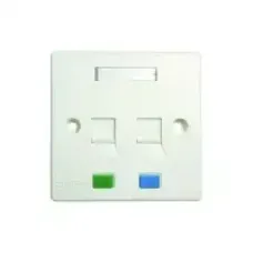 Dintek 1303-12010CH 2-Port Wall Plate with Shutter