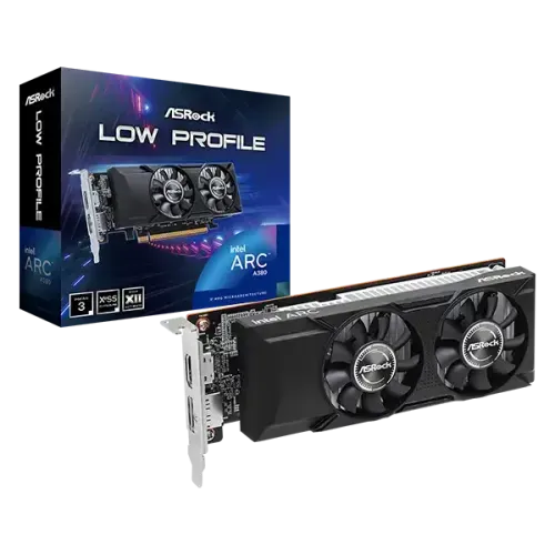 ASRock Intel Arc A380 Low Profile 6GB GDDR6 Graphics Card