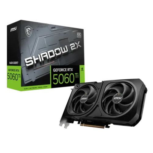 MSI GeForce RTX 5060 Ti 16G SHADOW 2X OC PLUS GDDR7 Graphics Card
