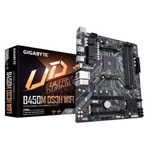 GIGABYTE B450M DS3H WIFI AM4 AMD Micro ATX Motherboard